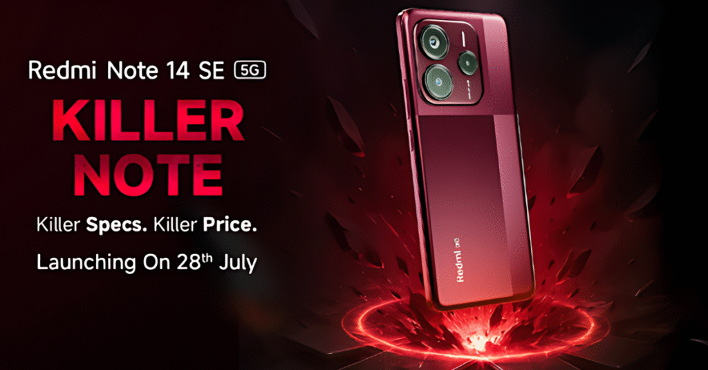 Redmi Note 14 SE 5G लॉन्च से पहले खुली खूबियां – 50MP कैमरा, 5100mAh बैटरी और दमदार डिस्प्ले